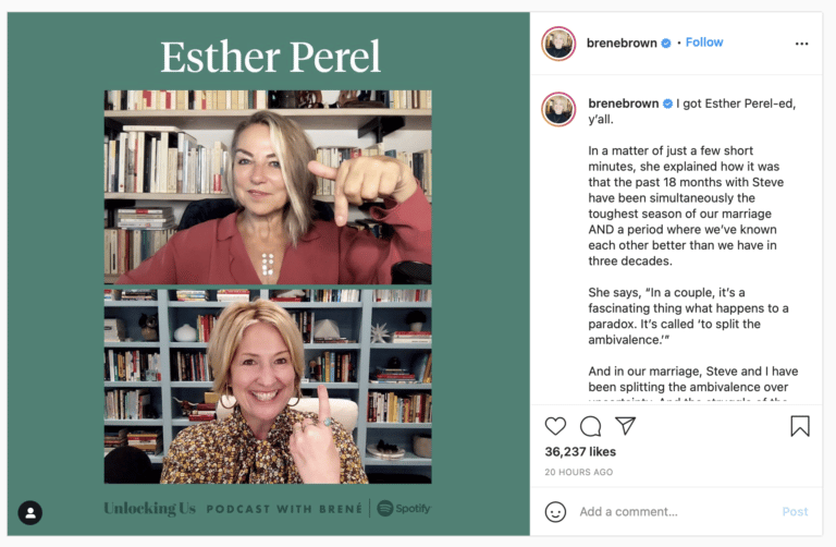 esther perel brene brown