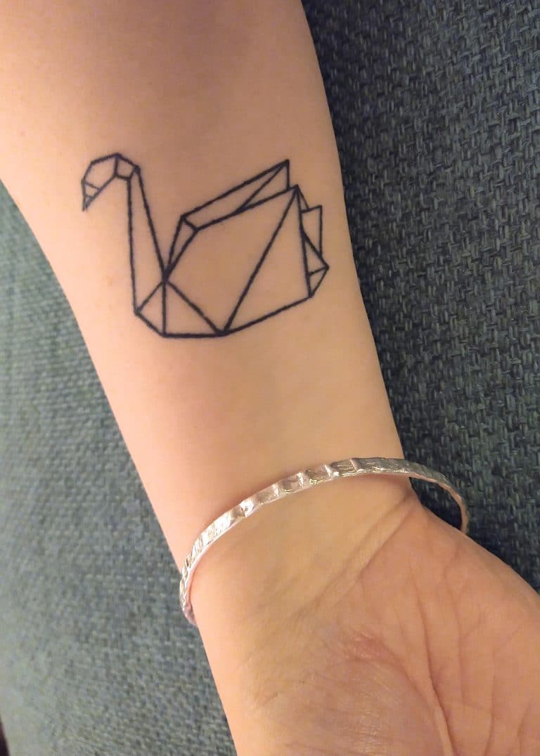 Origami swan